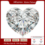 D VVS1 0.1-4ct Heart Cut Moissanite Loose Stones Lab Grown