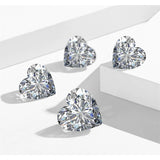 D VVS1 0.1-4ct Heart Cut Moissanite Loose Stones Lab Grown