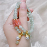 Hotan Jade Class A Bracelet DIY Handmade Jewelry Ladies Luck Hand String