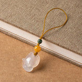 Jade Crystal Cartoon Fox Phone Chain Pendant Agate Keychain