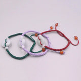Real Jade Weave Bracelet Lucky Circle Round Jade Rope Luck Bracelet