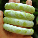 Real Jades Bangles Women Natural Lantian Jade Stone