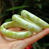 Real Jades Bangles Women Natural Lantian Jade Stone
