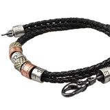 Real Leather Choker Necklace Men Steampunk Statement Jewelry