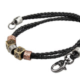 Real Leather Choker Necklace Men Steampunk Statement Jewelry