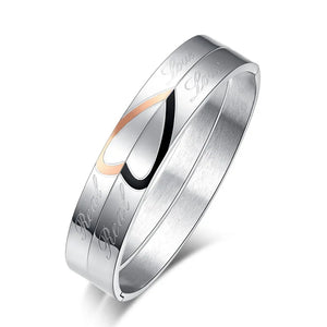 Real Love Couple Bracelets Stainless Steel Charms Gift