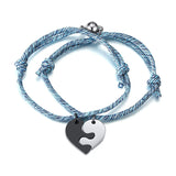 Real Love Couple Bracelets Stainless Steel Jewelry Gift Puzzle Charm
