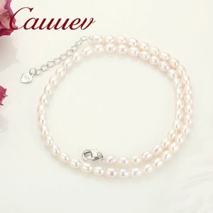 MiNi Natural Freshwater Pearl Necklace 925 Sterling Silver Jewelry for Kid Girl
