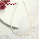 MiNi Natural Freshwater Pearl Necklace 925 Sterling Silver Jewelry for Kid Girl