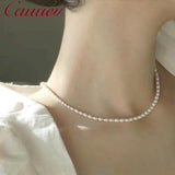 MiNi Natural Freshwater Pearl Necklace 925 Sterling Silver Jewelry for Kid Girl