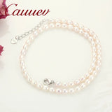 MiNi Natural Freshwater Pearl Necklace 925 Sterling Silver Jewelry for Kid Girl