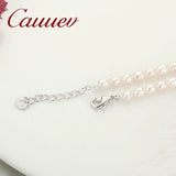 MiNi Natural Freshwater Pearl Necklace 925 Sterling Silver Jewelry for Kid Girl