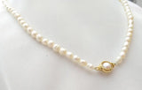 Mini Natural South Sea Pearl Necklace for Girls - Customizable Length