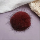 Real Mink Fur Pomom Jewelry Finding 6 Colors Half Ball for DIY Accessories