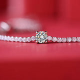 Moissanite Bracelet 925 Sterling Silver 1.5ct Diamond Jewelry Anniversary Gift