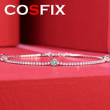 Moissanite Bracelet 925 Sterling Silver 1.5ct Diamond Jewelry Anniversary Gift