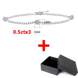 Moissanite Bracelet 925 Sterling Silver 1.5ct Diamond Jewelry Anniversary Gift
