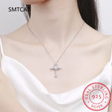 1ct Moissanite Diamond Cross Pendant Necklace D S925 Sterling Silver