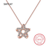 Moissanite Diamond Hexagram Pendant Necklace 925 Sterling Silver Star of David