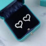 Moissanite Diamond Stud Earrings Silver Plated Ear Studs