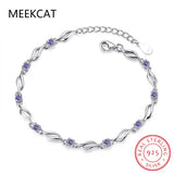 Moissanite Tennis Bracelet S925 Silver Diamonds Wave Bracelet