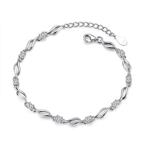 Moissanite Tennis Bracelet S925 Silver Diamonds Wave Bracelet