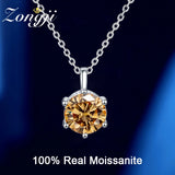 Moissanite Necklace Sterling Silver Heart Pendant