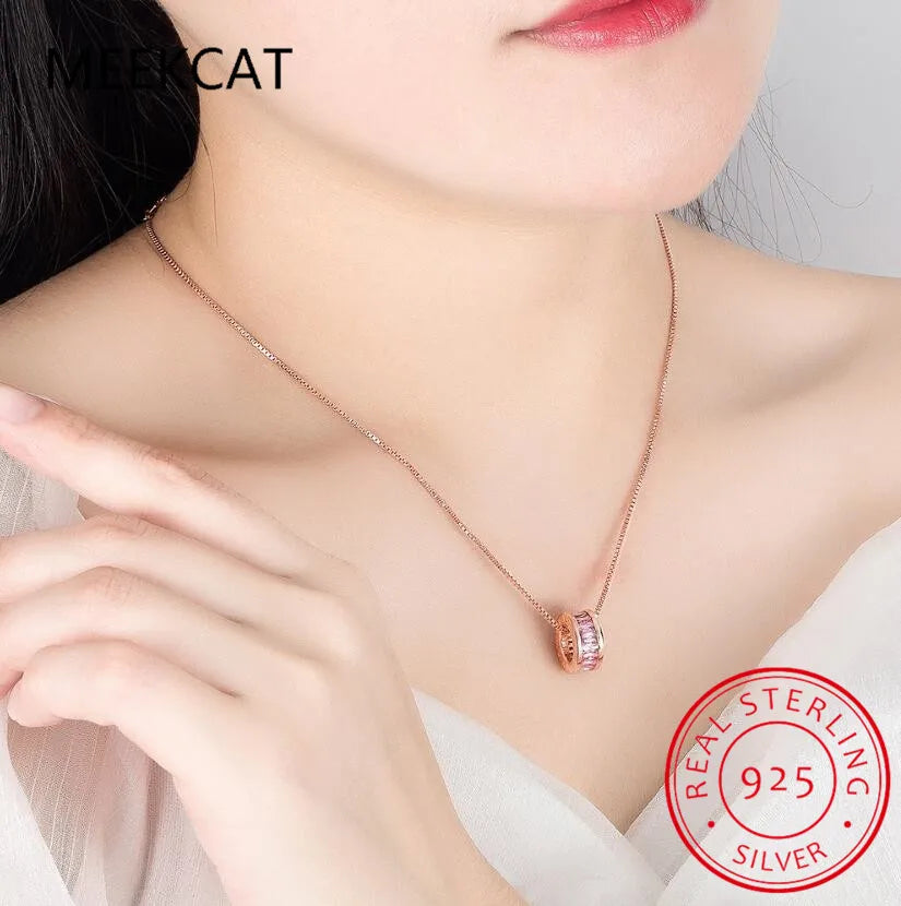 Moissanite Necklace 925 Sterling Silver D VVS1 Lab Diamond Vintage Pendant