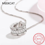 Moissanite Necklace 925 Sterling Silver D VVS1 Lab Diamond Vintage Pendant
