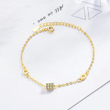 Moissanite Full Diamond Beads Bracelet 925 Silver Wedding Jewelry