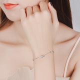 Moissanite Full Diamond Beads Bracelet 925 Silver Wedding Jewelry