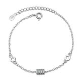 Moissanite Full Diamond Beads Bracelet 925 Silver Wedding Jewelry