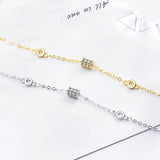 Moissanite Full Diamond Beads Bracelet 925 Silver Wedding Jewelry