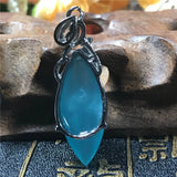 Natural Amazonite Pendant Jewelry Crystal Silver Beads Water Drop Stone