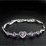 Amethyst Gemstone S925 Silver Bracelet for Women