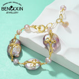 Big Baroque Pearl Bracelet Geometric Irregular Bracelet Jewelry For Wedding