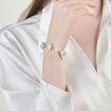 Big Baroque Pearl Bracelet Geometric Irregular Bracelet Jewelry For Wedding