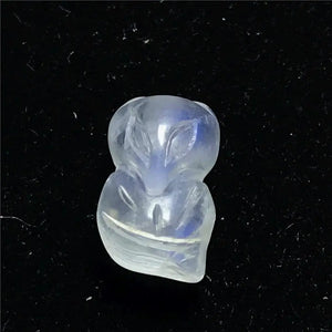Fox Carved Moonstone Pendant 11x7mm Beads Healing Luck Gift Stone Jewelry