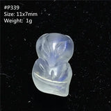 Fox Carved Moonstone Pendant 11x7mm Beads Healing Luck Gift Stone Jewelry