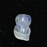 Fox Carved Moonstone Pendant 11x7mm Beads Healing Luck Gift Stone Jewelry