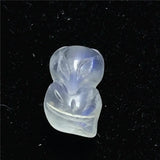 Fox Carved Moonstone Pendant 11x7mm Beads Healing Luck Gift Stone Jewelry