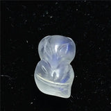 Fox Carved Moonstone Pendant 11x7mm Beads Healing Luck Gift Stone Jewelry