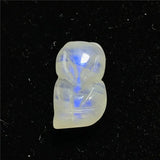 Natural Light Moonstone Pendant Fox Carved Crystal Beads Jewelry