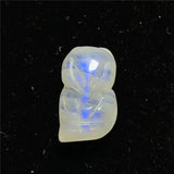 Natural Light Moonstone Pendant Fox Carved Crystal Beads Jewelry