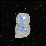 Natural Light Moonstone Pendant Fox Carved Crystal Beads Jewelry