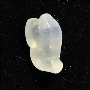 Fox Carved Natural Light Moonstone Pendant 15x8x7mm