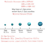 Natural Ocean Apatite Gem Stone Round Beads 4-12MM for DIY Bracelet