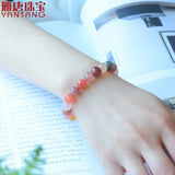 Natural Colorful Salt Yanyuan Agate Bracelet 7-13mm Crystal Bracelet AAAAA