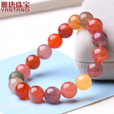 Natural Colorful Salt Yanyuan Agate Bracelet 7-13mm Crystal Bracelet AAAAA