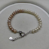 6-8mm Freshwater Pearl Bracelet Bangle for Women Lady's Gift